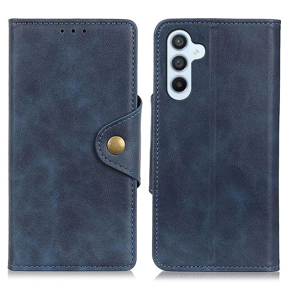 For Samsung Galaxy S23 FE Leather Wallet Case Brass Buckle Stand Phone Protective Cover For Samsung Galaxy S23 FE Leather Wallet Case Brass Buckle Stand Phone Protective Cover